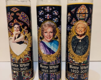 Betty White Memorial Prayer Candle