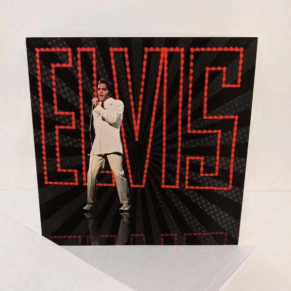 Elvis Square Blank Greeting Card