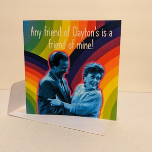 Golden Girls Clayton et Blanche Carte de vœux