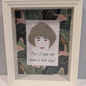 Dorothy Zbornak Golden Girls Dimensional Framed Art