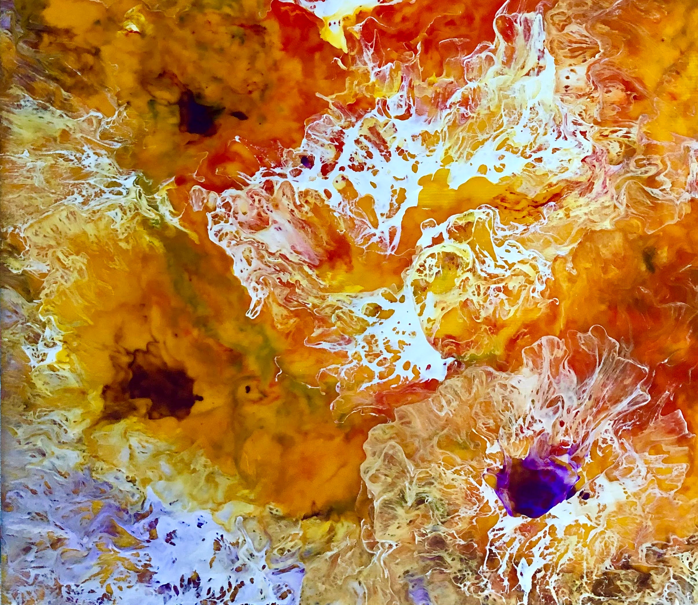 Marigold Digital print of acrylic painting Etsy
