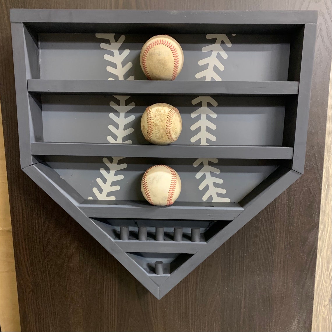 Baseball and Ring Display Case Gray Etsy