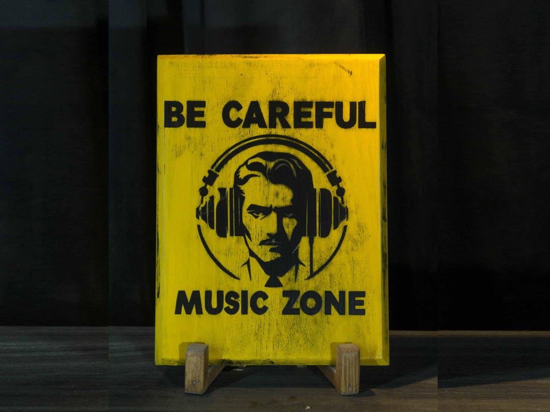 Music Problem Sign 2 Pcs Loud Music Wooden Sign,music Room Sign,music Room Decor,custom ...
