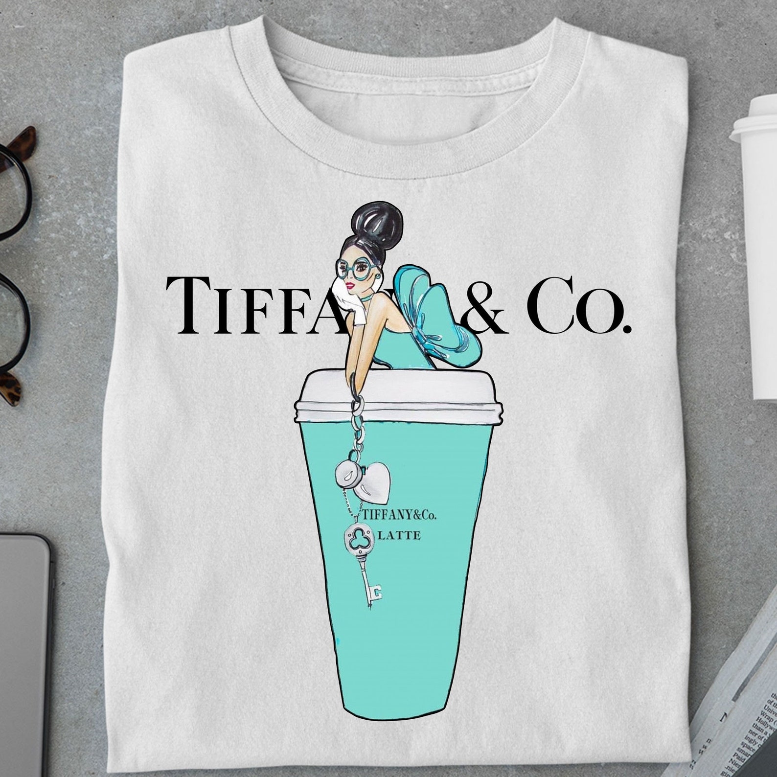 T Shirt Tiffanys And Co Donna 2021 Camicia Tiffanys Per Etsy