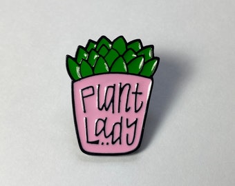 Plant Lady Succulent Jewelry Lapel Pin