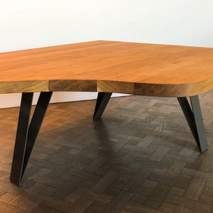 Solid oak design coffee table