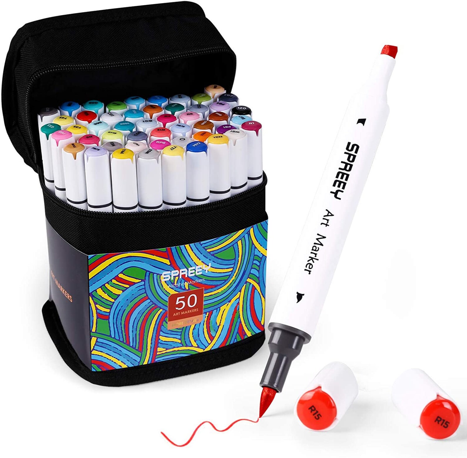 50 Colors Alcohol Brush Markers Dual TipsBrush & Chisel 1 Etsy