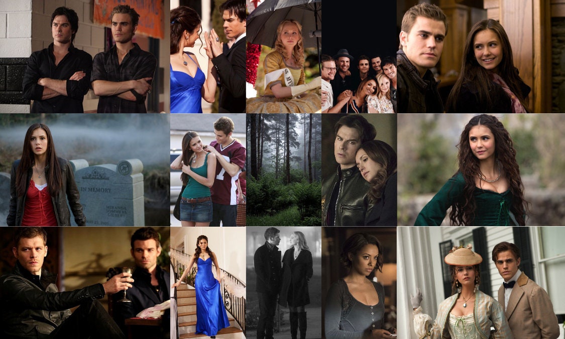 The Vampire Diaries Wand Collage Kit 100 Bilder The Vampire Etsy