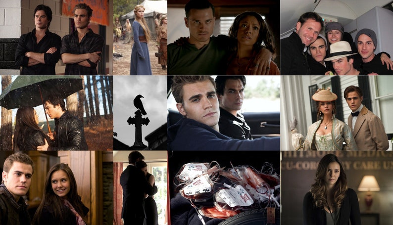 THE VAMPIRE DIARIES Wall Collage Kit The Vampire Diaries Wall Decor The Vampire Diaries Photo Collage Kit Tvd 100 pictures
