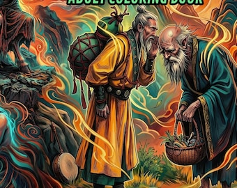 Voyage vers l'Ouest, livre de coloriage pour adulte : Art du mythe noir de Wukong (72 images)