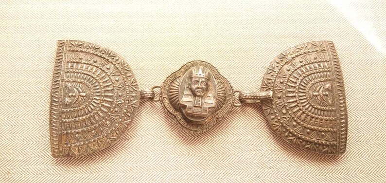 Art Dec\u00e9 Belt Buckle Egyptian Revival around 1920 Bronce Belt Clad Buckle Buckle