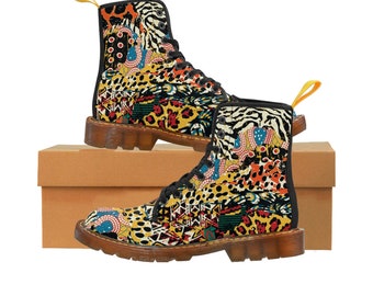 African Print Boots - Etsy