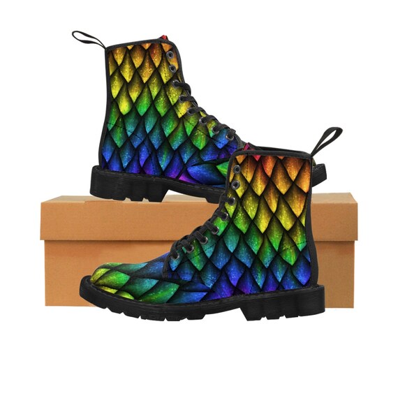 Dragon Scales Women's Canvas Boots 