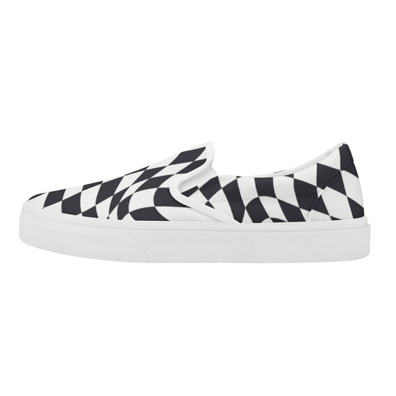 Distorted checkered deals vans