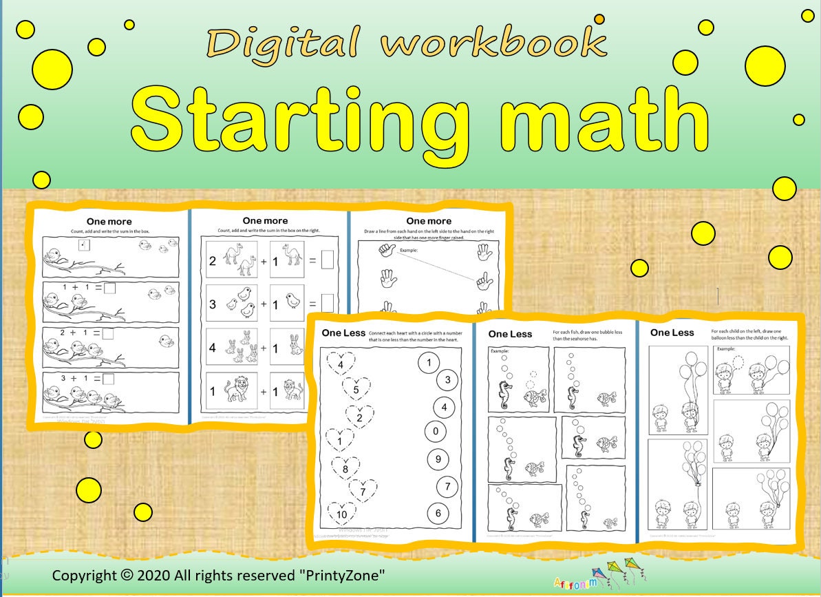 worksheets printable kindergarten math skills printable etsy canada
