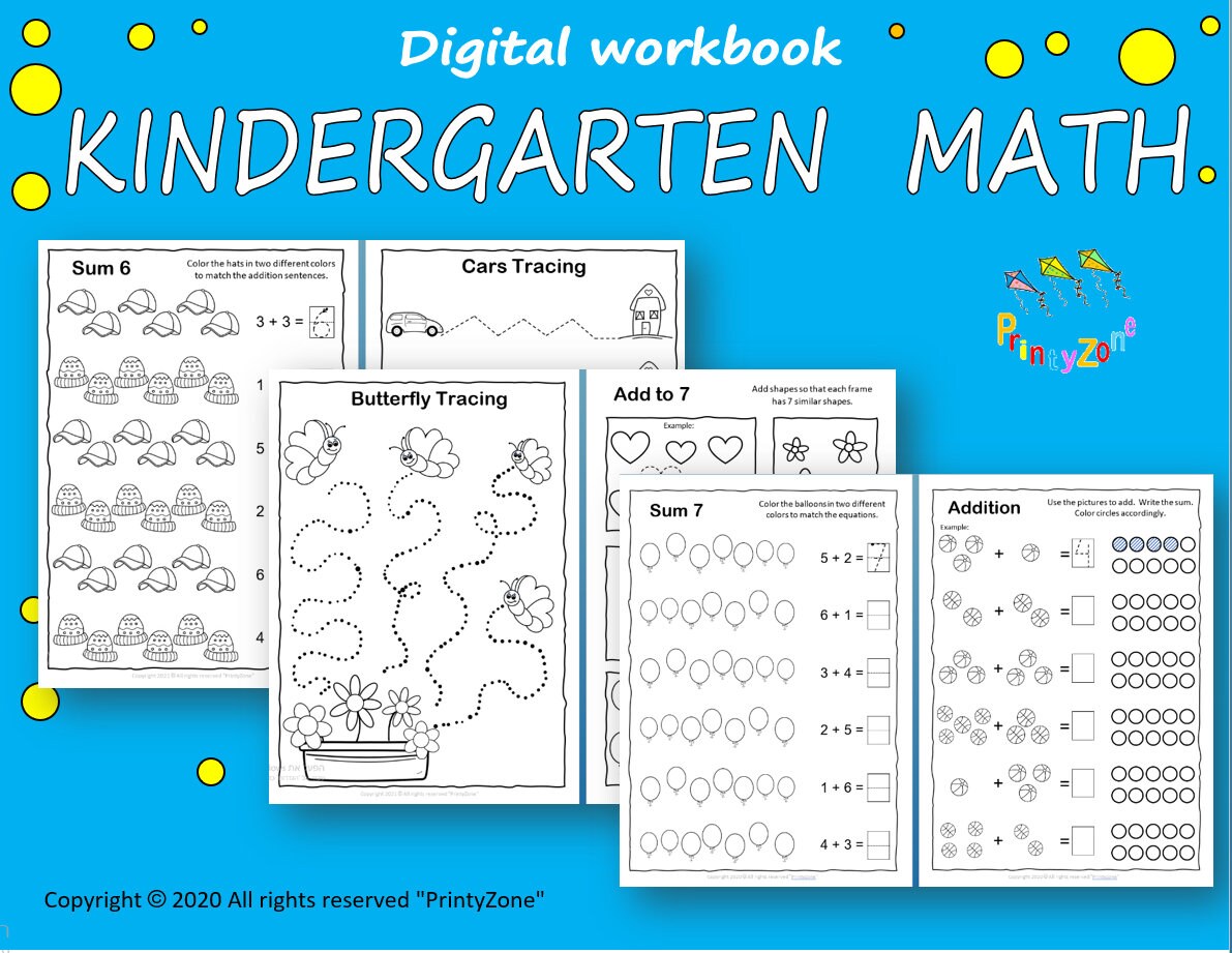 addition worksheet kindergarten math skills math activities etsy australia