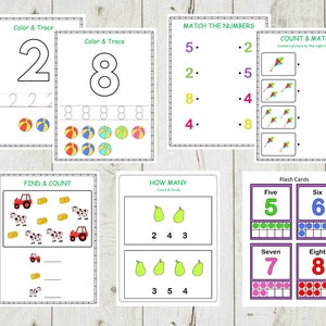 Toddler Workbook, Preschool Worksheet, Printable Bundle, Learning ...