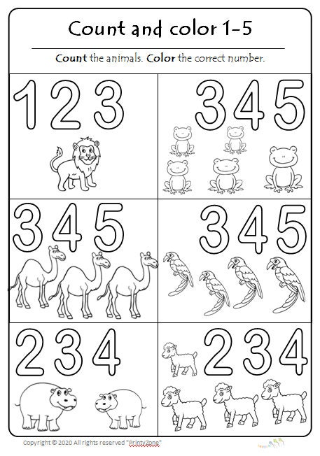Numbers and Counting 0 to 9 Printable Workbook. Preschool Math | Etsy