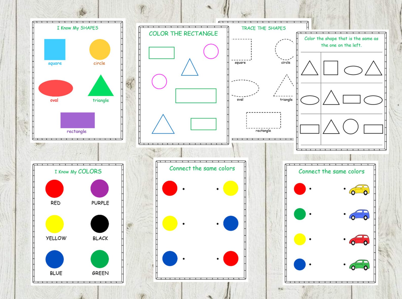 Toddler Workbook, Preschool Worksheet, Printable Bundle, Learning Package Worksheets for Kids ...