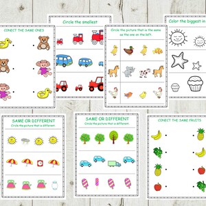 Toddler Workbook, Preschool Worksheet, Printable Bundle, Learning ...