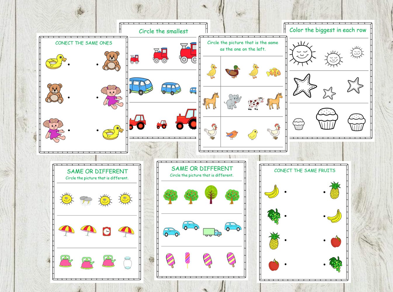 Toddler Workbook, Preschool Worksheet, Printable Bundle, Learning Package Worksheets for Kids ...