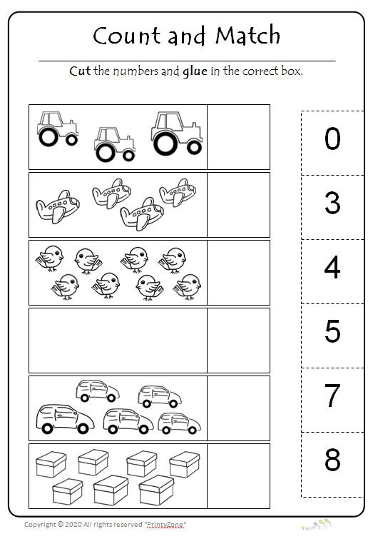 numbers and counting 0 to 9 printable workbook preschool math etsy