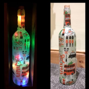 London Christmas Themed LED Fairy Lights - Decorative Bottled Lights
