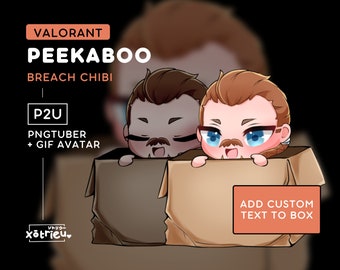 Valorant Breach Peekaboo PNGtuber | Cute Breach Chibi Emote | Twitch Stream Model Avatar Vtuber Animated GIF - Voice Reactive Twitch Discord