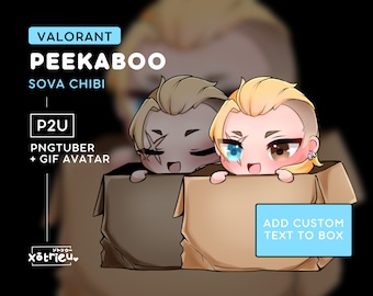 Valorant Sova Peekaboo PNGtuber | Cute Sova Chibi Emote | Twitch Stream Model Avatar Vtuber Animated GIF - Voice Reactive Discord