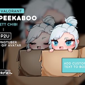 Valorant Jett Peekaboo PNGtuber | Cute Jett Chibi Emote | Twitch Stream Model Avatar Vtuber Animated GIF - Voice Reactive Twitch Discord