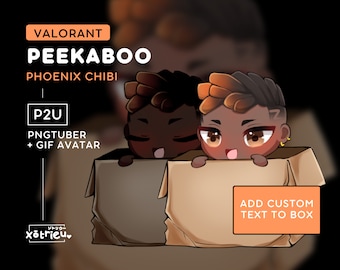 Valorant Phoenix Peekaboo PNGtuber | Leuke Phoenix Chibi-emote | Twitch Stream Model Avatar Vtuber Geanimeerde GIF - Stemreactieve onenigheid