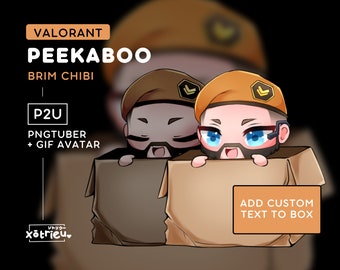 Valorant Brimstone Peekaboo PNGtuber | Cute Brim Chibi Emote | Twitch Stream Model Avatar Vtuber Animated GIF - Voice Reactive Discord