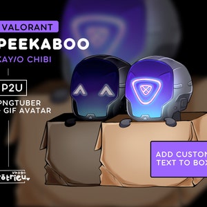 Valorant KAY/O Peekaboo PNGtuber | Schattige KAY/O Kayo Chibi-emote | Twitch Stream Model Avatar Vtuber Geanimeerde GIF - Stemreactieve onenigheid