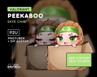 Valorant Skye Peekaboo PNGtuber | Cute Skye Chibi Emote | Twitch Stream Model Avatar Vtuber Animated GIF - Voice Reactive Discord