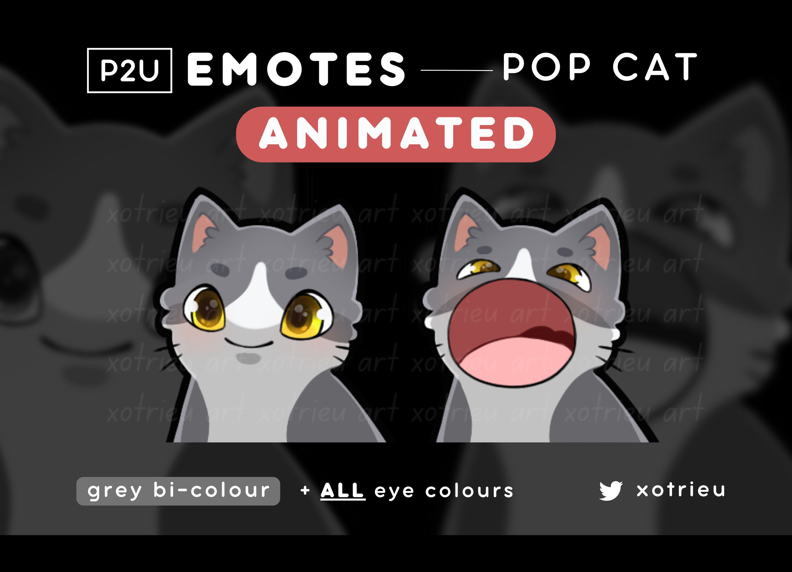 Pop Cat Animated Pixel Art Emote for Twitch, Discord &  | Ready to  use