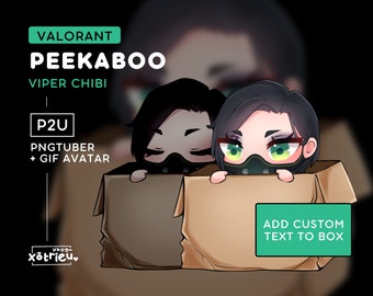 Valorant Viper Peekaboo PNGtuber | Cute Viper Chibi Emote | Twitch Stream Model Avatar Vtuber Animated GIF - Voice Reactive Discord