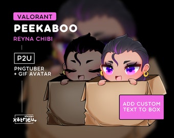Valorant Reyna Peekaboo PNGtuber | Cute Reyna Chibi Emote | Twitch Stream Model Avatar Vtuber Animated GIF - Voice Reactive Discord