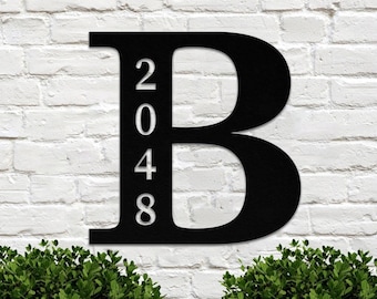 Personalizzato cognome segno metallo Monogramma Split Letter Segno iniziale Personalizzato metallo cognome segno Housewarming Regalo regalo regalo di nozze