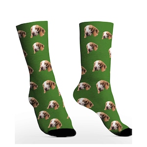 Calcetines personalizados con caras de mascotas, Calcetines personalizados con fotos de mascotas, Calcetines divertidos con cara de perro/gato, Regalos divertidos de gag de calcetín para hombres y mujeres, Regalos de Navidad imagen 1