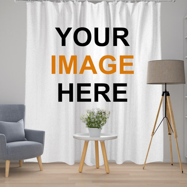 Custom photo window curtain Personalized door drapes panels pair room darkening curtains window treatments blackout curtain for the Bedroom