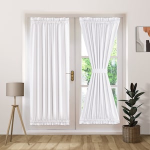 Blackout Door Curtain Sidelight Window Treatment Drapes for Door Window Back Door Side Panels Privacy Curtain for French Door Window Curtain