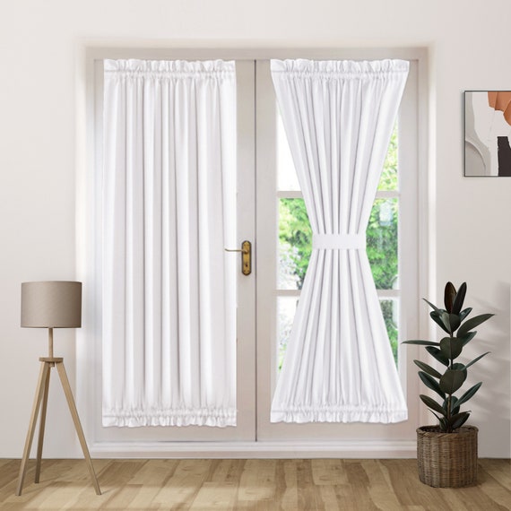 Cortinas opacas para puerta de entrada, cortina étnica bohemia para puerta  francesa, cortinas con aislamiento térmico para puerta delantera, bolsillo