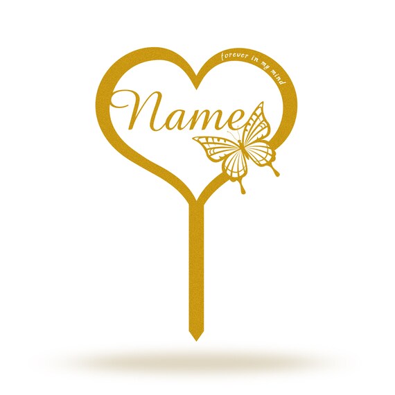 thumbnail image 2 of Butterfly Tribute Buy Personalized Mom Heart With Butterfly Memorial Stake, Metal Stake, Sympathy Sign, Grave Marker, Remembrance Stake, Garden Decor, Mom Loss Online In India Metal Art Gift 2 of 14