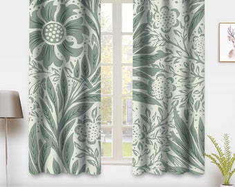Cortina de ventana floral Cortina de hoja de plantas Cortinas de flores Tratamientos de ventanas de flores Paneles Cortina de oscurecimiento de la habitación Cortina opaca para el dormitorio del hogar Dormitorio