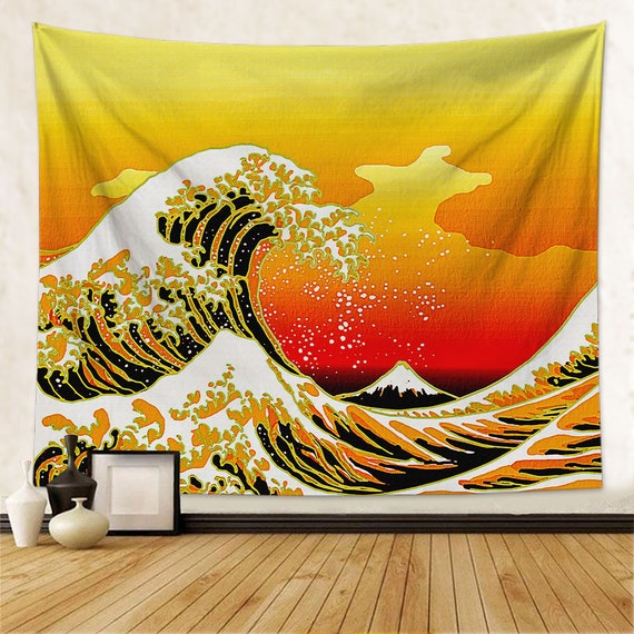 Tapestry The Wave of Kanagawa Hokusai - Jules Pansu