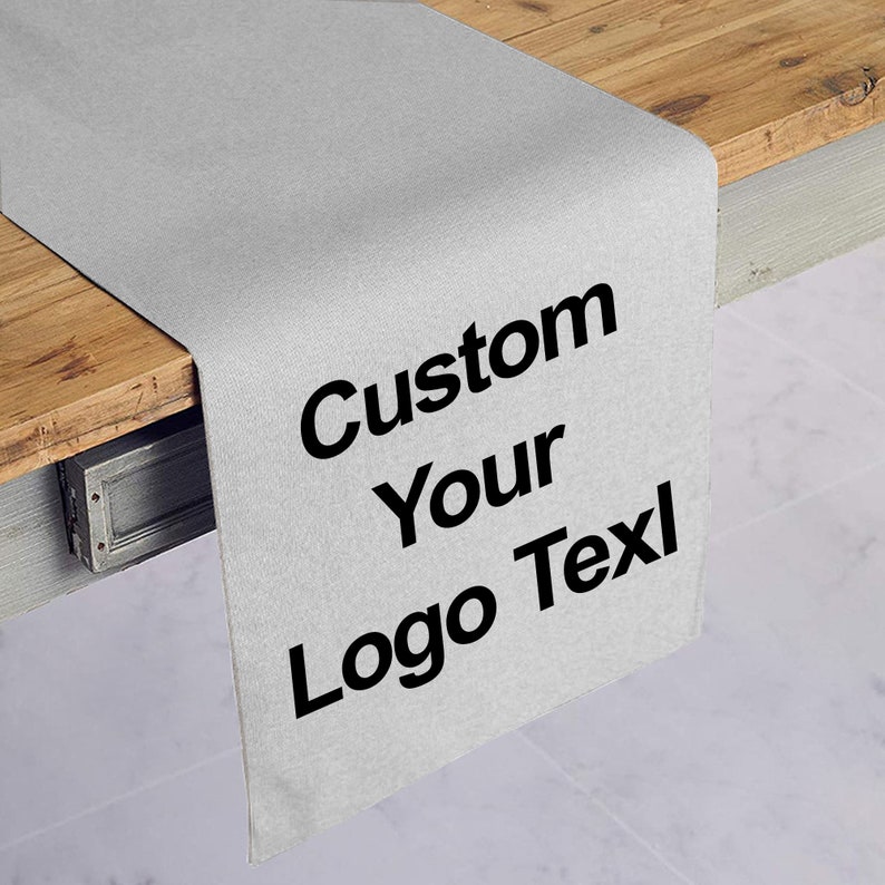 Custom Table Runner Personalized Photo Business Logo/text Etsy