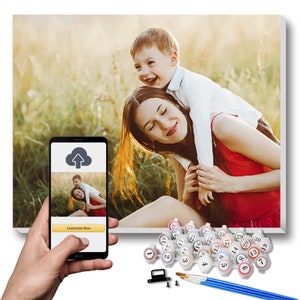 Kit de pintura por números personalizado / Kit de pintura por números personalizado / Pinta tus fotos por números / regalo para ella/él/regalo de aniversario