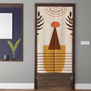 Noren Arte Astratta Tenda Tenda Colorato Boho Art Noren Pannello tende Trattamento finestra Arazzo porta per divisorio Cucina Privacy Decor