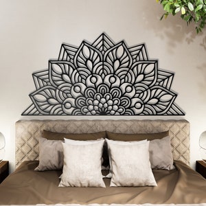 Gold Mandala Wall Art, Lotus Flower Wall Art, Bedroom Wall Decor, Living  Room Decor, Above Bed Decor, Bohemian Wall Hangings, Yoga Sig 