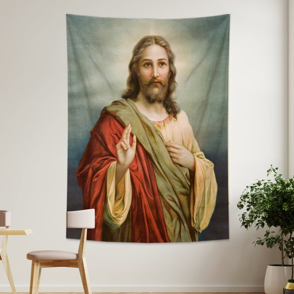 Christian Tapestry Etsy